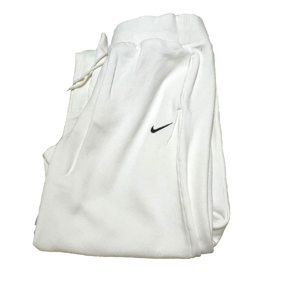 Nike Wide Leg Fleece Sweat Pants Womens XXL White Drawstring Athletic - Picture 1 of 7